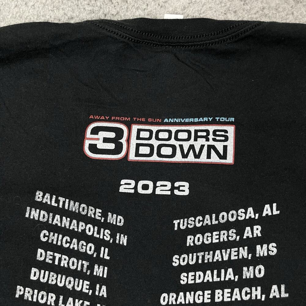 3 Doors Down Shirt Mens Small Away From The Sun Tour 2023 Band Tee Rock Grunge - Picture 6 of 8